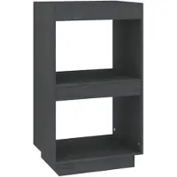 vidaXL Bibliothèque Gris 40x35x71 cm Bois de pin massif