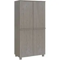 vidaXL Armoire HAMAR gris clair 89x50x180 cm Pin massif