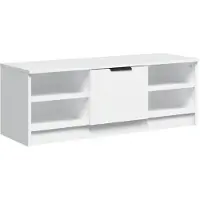 vidaXL Armoire TV blanche 102x35,5x36,5 cm Bois composite