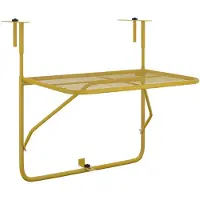 vidaXL Table de balcon Golden 60x40 cm Acier