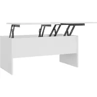 vidaXL Table basse blanche 102x50,5x46,5 cm Bois composite