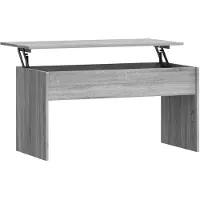 vidaXL Table basse Gris Sonoma 102x50,5x52,5 cm Matériau dérivé du bois