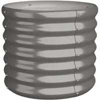 vidaXL Jardinière de jardin Acier galvanisé 40x40x36 cm Gris