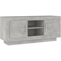 vidaXL Armoire TV gris béton 102x35x45 cm Bois composite