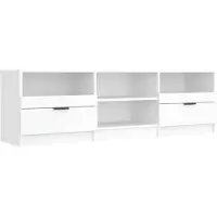 vidaXL Armoire TV blanche 150x33,5x45 cm Bois composite