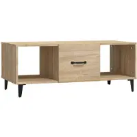 vidaXL Table basse chêne Sonoma 102x50x40 cm Bois composite