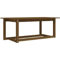 vidaXL Table basse marron miel 110x55x45 cm pin massif