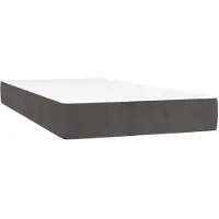 vidaXL Matelas à poches, gris clair, 120X190X20 Cm, velours Lumarko !