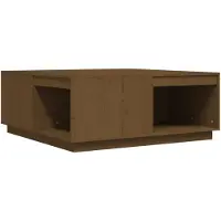 vidaXL Table basse marron miel 100x101x40,5 cm Pin massif