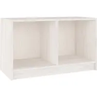 vidaXL Armoire TV blanche 70x33x42 cm pin massif
