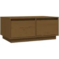 vidaXL Table basse marron miel 80x50x35 cm pin massif