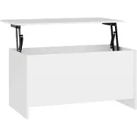 vidaXL Table basse blanche 102x55,5x52,5 cm bois composite