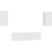 vidaXL Ensemble de 4 armoires TV blanc en bois composite