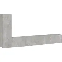 vidaXL Ensemble de 3 meubles TV en bois gris béton