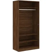 vidaXL Armoire à vêtements aspect chêne brun 100x50x200 cm Bois composite