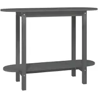 vidaXL Table console Gris 110x40x80 cm pin massif