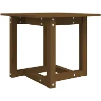 vidaXL Table basse marron miel 50x50x45 cm pin massif