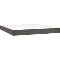 vidaXL Matelas à ressorts ensachés gris foncé 160x200x20 cm velours