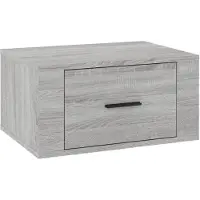 vidaXL Table de chevet murale Sonoma gris 50x36x25 cm