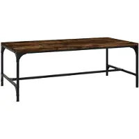 vidaXL Table basse chêne fumé 100x50x35 cm bois composite