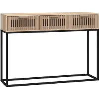 vidaXL Table console 105x30x75 cm bois d'ingénierie et fer