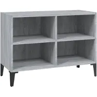 vidaXL Armoire TV avec pieds métalliques Gris Sonoma 69,5x30x50 cm