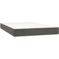 vidaXL Matelas à ressorts ensachés gris foncé 120x200x20 cm velours