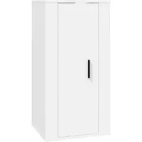 vidaXL Armoire TV murale blanche 40x34,5x80 cm