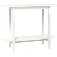 vidaXL Table console blanc 110x40x80 cm pin massif