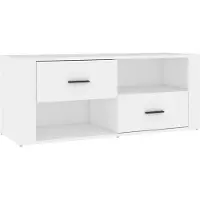 vidaXL Armoire TV blanche 100x35x40 cm Bois composite