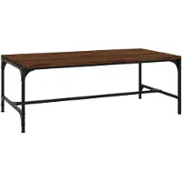 vidaXL Table basse marron imitation chêne 100x50x35 cm Bois composite