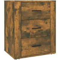 vidaXL Table de chevet Chêne fumé 50x36x60 cm Bois d'ingénierie
