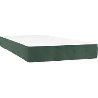 vidaXL Matelas à ressorts ensachés vert foncé 100x200x20 cm velours