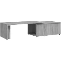 vidaXL Table basse Gris Sonoma 150x50x35 cm Bois composite