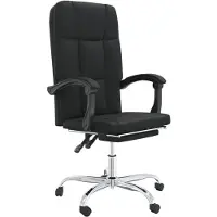 vidaXL Chaise de bureau avec fonction chaise longue noir similicuir