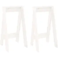 vidaXL Tabouret 2 pcs. Blanc 40x40x75 cm Pin massif