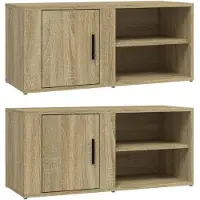 vidaXL Armoires TV 2 pcs. chêne Sonoma 80x31,5x36 cm Bois composite