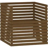 vidaXL Composteur Marron miel 100x100x102 cm Bois massif de pin