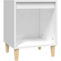 vidaXL Table de chevet Blanc 40x35x50 cm Bois d’ingénierie
