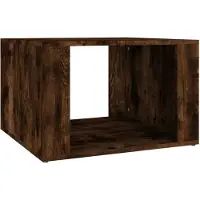 vidaXL Table de chevet Chêne fumé 57x55x36 cm Bois d'ingénierie
