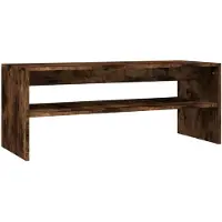 vidaXL Table basse chêne fumé 100x40x40 cm bois composite