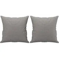 vidaXL Coussins décoratifs lot de 2 Gris clair 40x40 cm Tissu