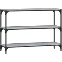 vidaXL Bibliothèque Sonoma gris 100x33x70,5 cm Bois d'ingénierie acier