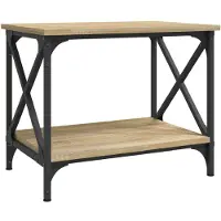 vidaXL Table d'appoint chêne Sonoma 55x38x45 cm Matériau dérivé du bois