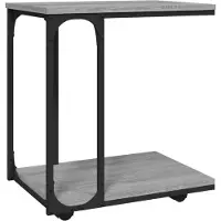 vidaXL Table d'appoint à roues Sonoma gris 50x35x55,5 cm