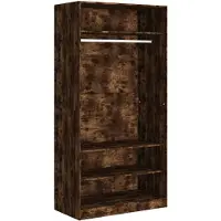 vidaXL Armoire chêne fumé 100x50x200 cm Bois composite