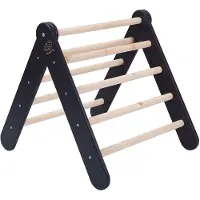 Meowbaby Triangle d'escalade - Structure d'escalade intérieure pour enfants, Triangle pour bébés, Dispositif d'escalade Montessori, Triangle Pikler pour jeunes enfants, Noir