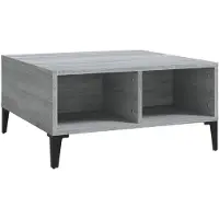 vidaXL Table basse Gris Sonoma 60x60x30 cm Bois composite