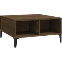vidaXL Table basse marron imitation chêne 60x60x30 cm Bois composite