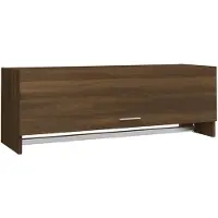 vidaXL Armoire marron aspect chêne 100x32,5x35 cm Matériau dérivé du bois